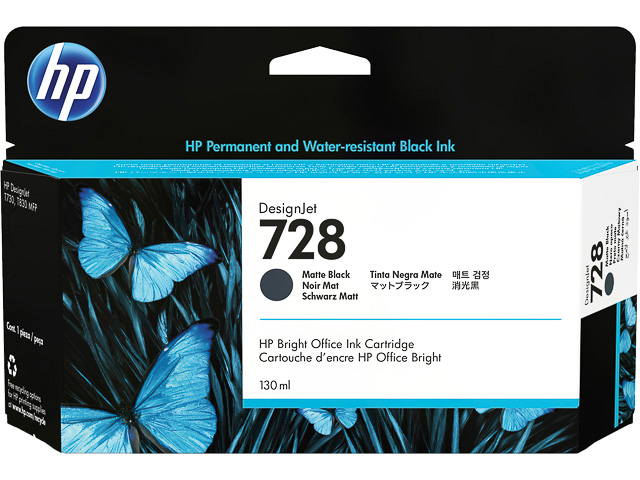 3WX25A HP DNJ T830 TINTE MATT BLACK HP728 130ml