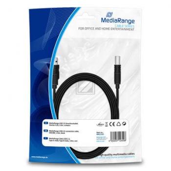 MRCS103 MEDIARANGE Kabel USB 2.0 3m schwarz