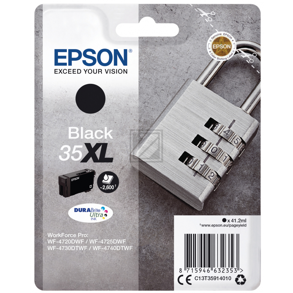 C13T35914010 EPSON WF Tinte black HC 2600Seiten 41,2ml