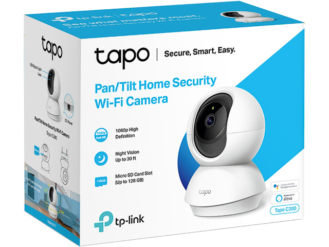 TP-LINK TAPO C200 SICHERHEITSKAMERA 1080p weiss schwenk/neigbar