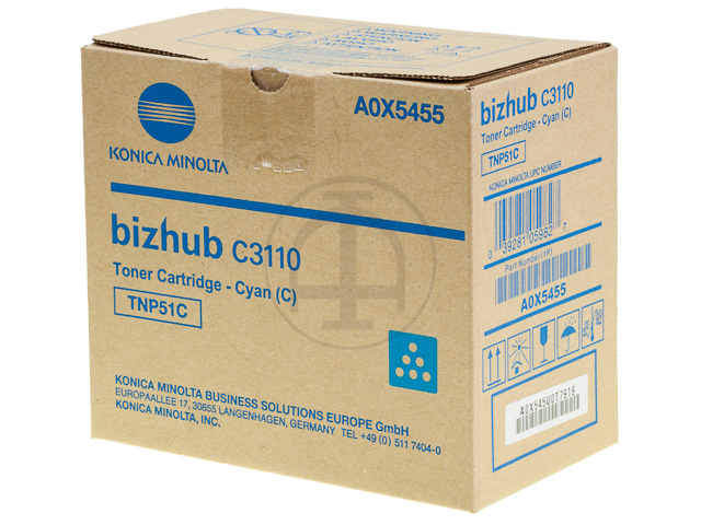 A0X5455 KONICA BIZHUB C3110 TONER CYAN 5000Seiten TNP51C