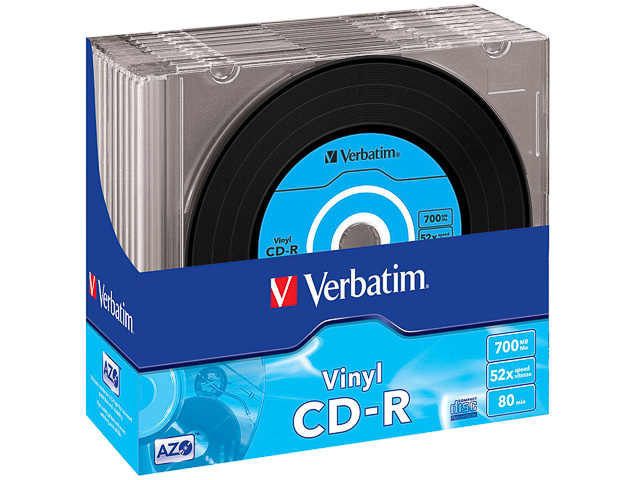 VERBATIM CDR80 700MB 52x (10) SC 43426 Slim Case Vinyl