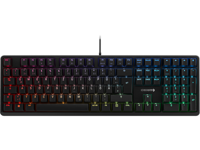 CHERRY G80-3000N RGB TASTATUR QWERTZ DE G80-3838LWBDE-2 schwarz mit Kabel USB
