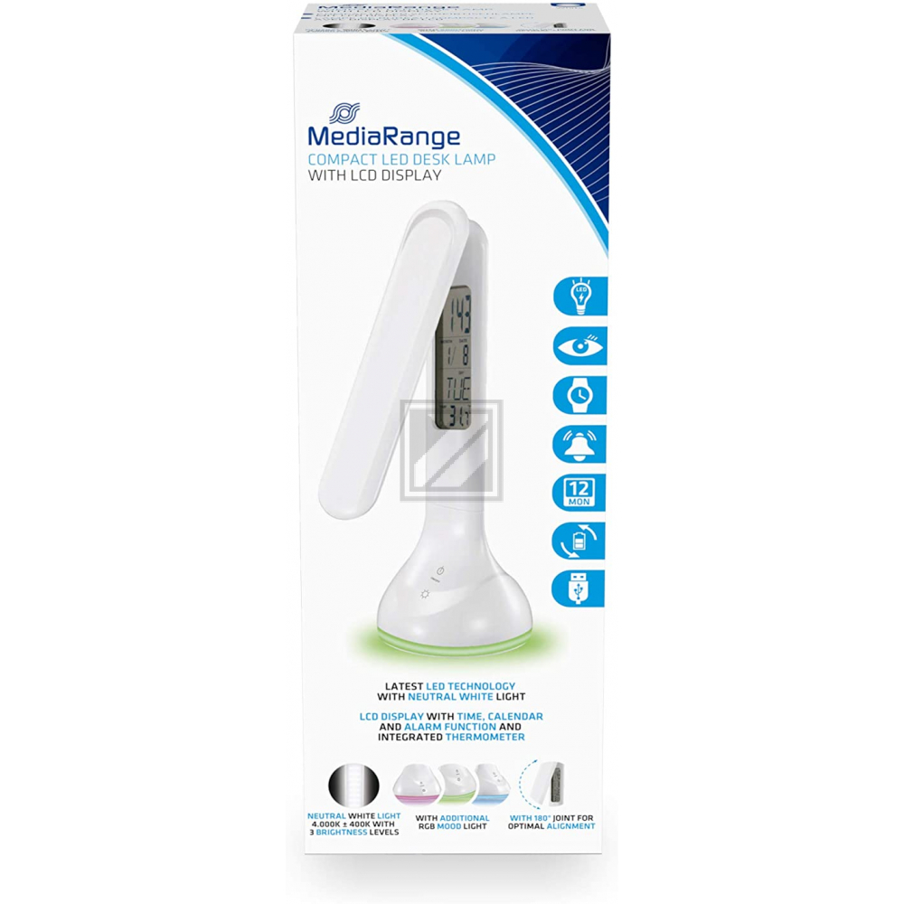 MEDIARANGE LED TISCHLEUCHTE WEISS MROS502 4000K 250lm F