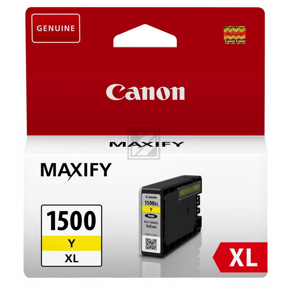 9195B001 CANON PGI1500XLY Maxify MB Tinte yellow HC 935Seiten 12ml