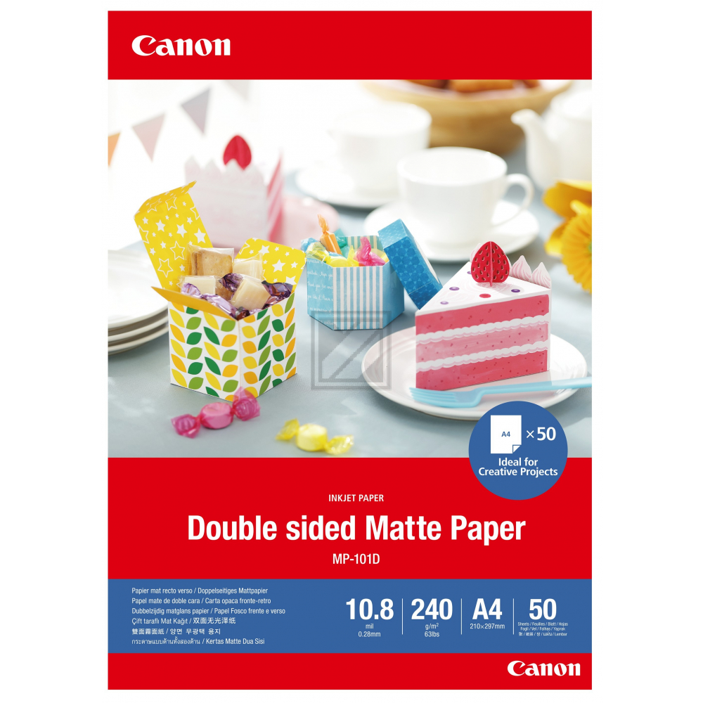 4076C005 CANON Fotopapier A4 (210x297mm) 50Blatt weiss MP101D 240gr matt