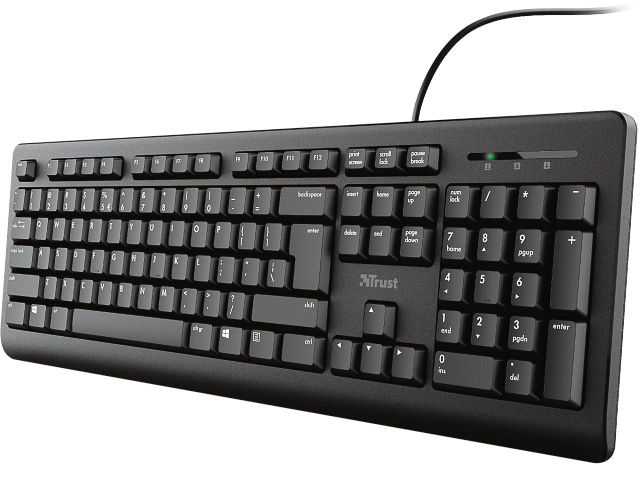 TRUST PRIMO TASTATUR QWERTZ DE 23884 mit Kabel schwarz