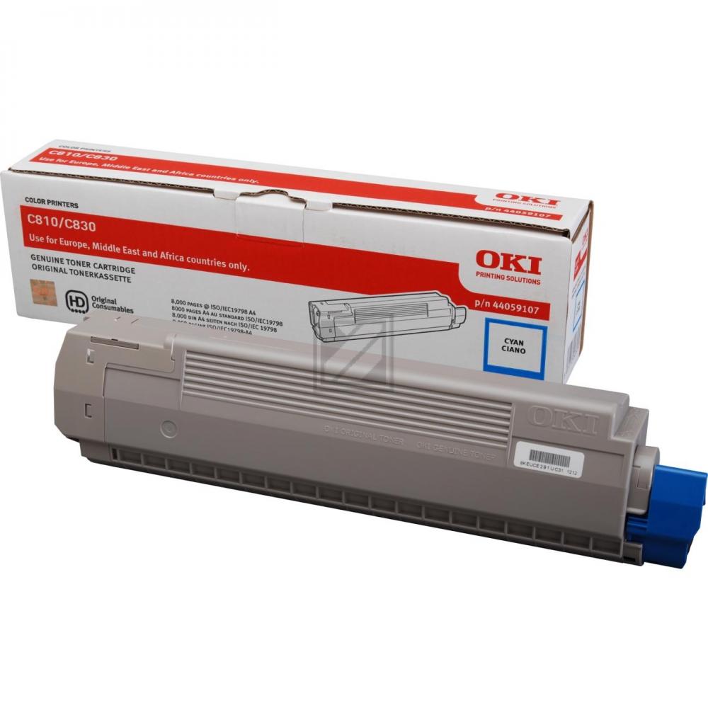 44059107 OKI C8xx Toner cyan 8000Seiten