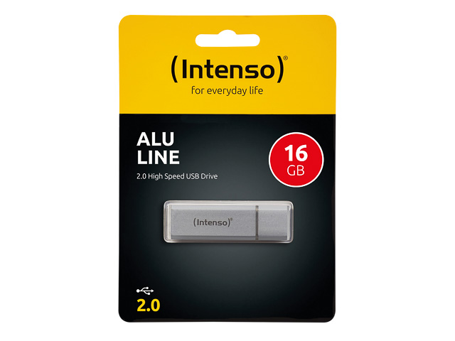 INTENSO ALU LINE USB STICK 16GB 3521472 28MB/s USB 2.0 silber
