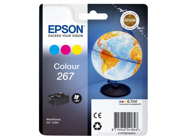 C13T26704010 EPSON WF100W TINTE COLOR 6,7ml 200Seiten