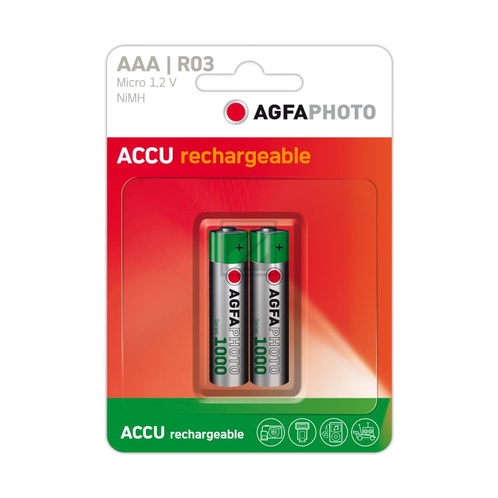 131802824 AP Batterien 2er Pack AAA Micro HR03 NiMh Akku 1,2 V 900 mA