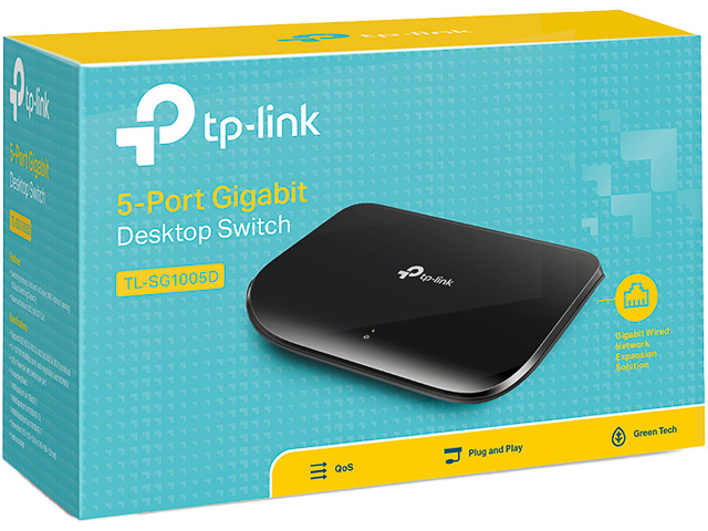 TP-LINK 5PORT METAL GIGABIT SWITCH TL-SG1005D 10/100/1000MBs/Desktop