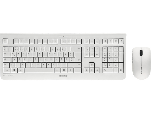 CHERRY DW3000 TASTATUR+MAUS QWERTZ DE JD-0710DE-0 weiss kabellos USB