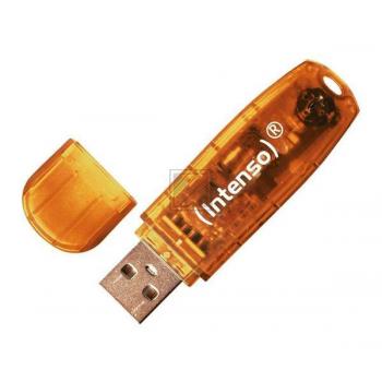 INTENSO RAINBOW LINE USB STICK 64GB 3502490 28MB/s USB 2.0 orange