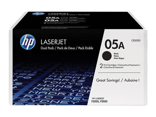 CE505D HP LJP2035 CARTRIDGE (2) BLACK ST HP05A 2x2300Seiten Standard Kapazitaet