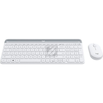 920-009189 LOGITECH MK470 Tastatur+Maus QWERTZ DE kabellos weiss