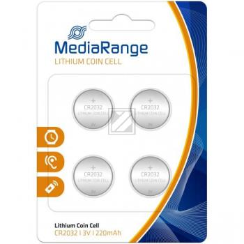 MRBAT132 MEDIARANGE Knopfzelle 4er Pack CR2032 Lithium 3,0 V