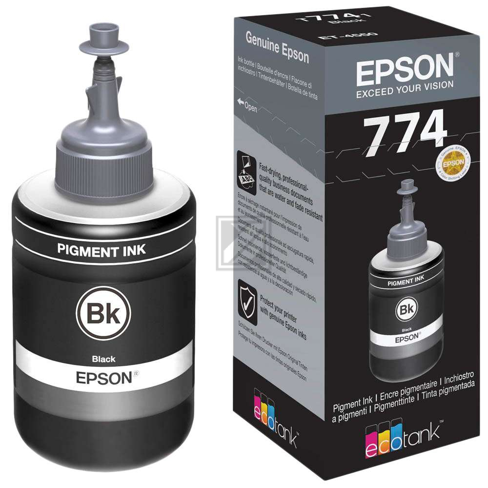 C13T774140 EPSON ET774 EcoTank Tinte black 6000Seiten pigmentiert 140ml