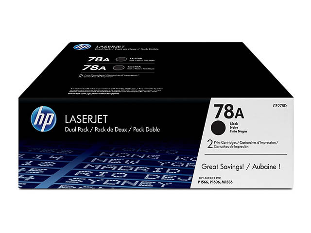 CE278AD HP LJ P1566 CARTRIDGE (2) BLACK HP78A 2x2100Seiten