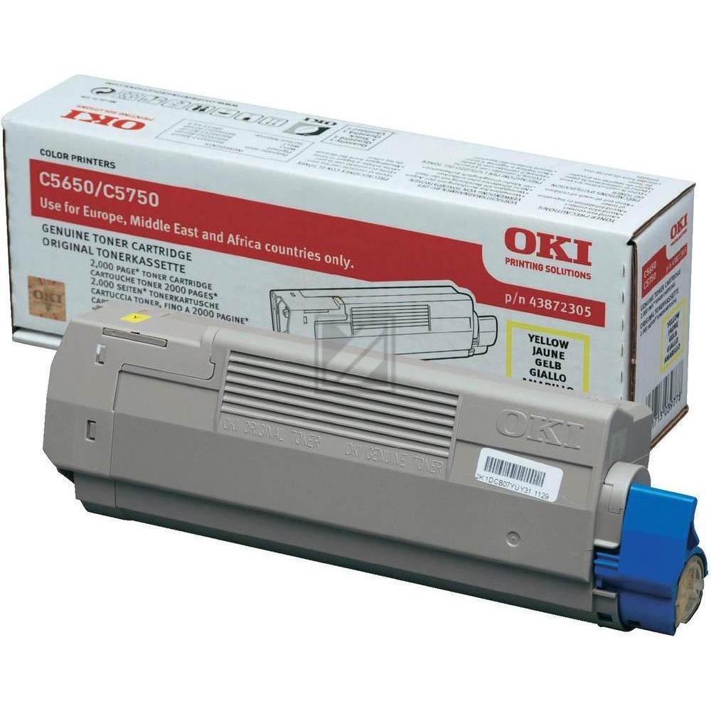 43872305 OKI C5xxx Toner yellow 2000 Seiten