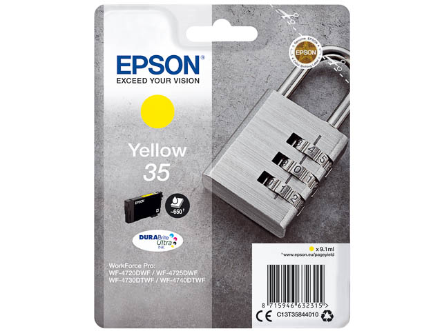 C13T35844010 EPSON WF4720DWF TINTE YE ST 9,14ml 650Seiten yellow Standard Kap.