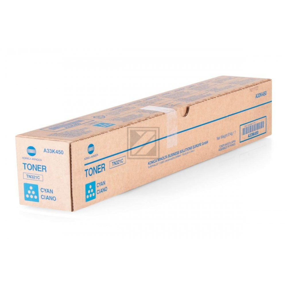 A33K450 KONICA TN321C Bizhub Toner cyan 25.000Seiten