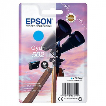 C13T02V24010 EPSON XP Tinte cyan ST 165 Seiten 3,3ml