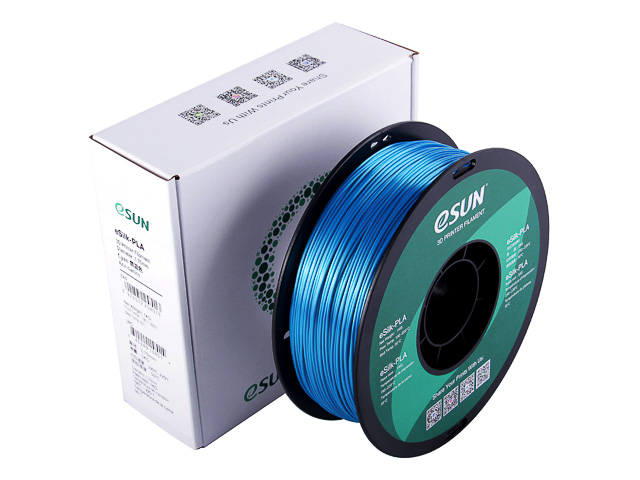 ESILK-PLA 1,75mm CYAN 1kg ESUN 3D FILAMENT
