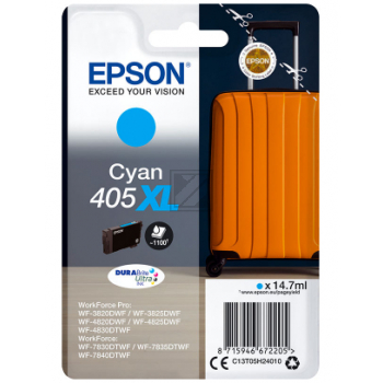 C13T05H24010 EPSON Nr.405XL WF Tinte cyan HC 1100Seiten 14,7ml