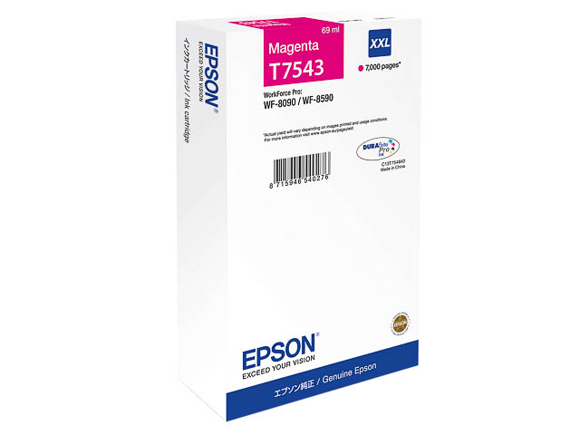 C13T754340 EPSON WF8090 TINTE MAG EHC 69ml 7000Seiten extra hohe Kapazitaet