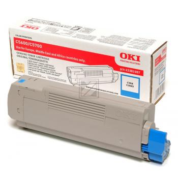 43381907 OKI C5xxx Toner cyan 2000Seiten