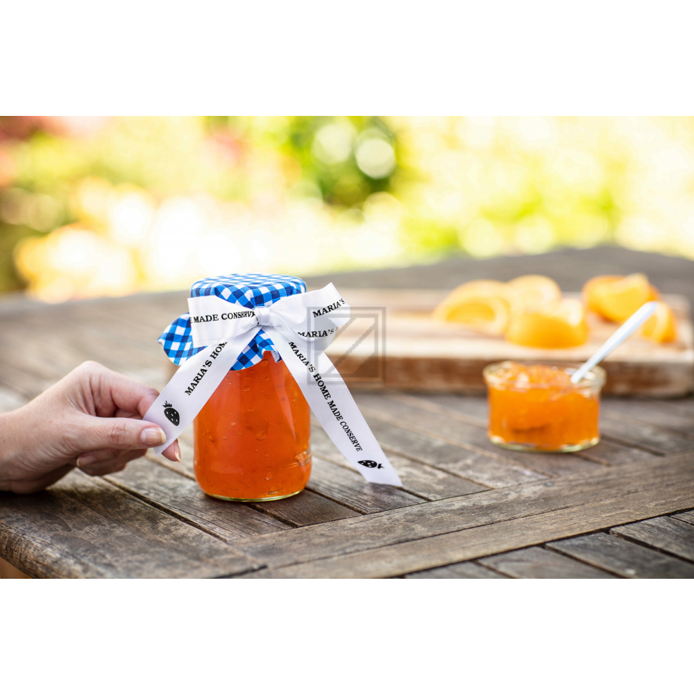 TZER251 BROTHER PT Schriftband 24mm weiss schwarz 8 Meter laminiert Textil