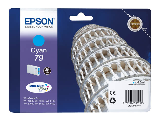 C13T79124010 EPSON WF5110WF TINTE CYA ST 6,5ml Nr.79 800Seiten Standard Kap.