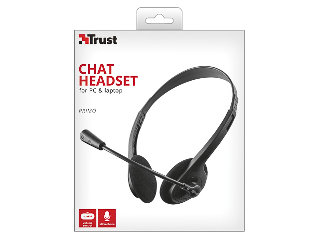 TRUST PRIMO CHAT HEADSET 21665 fuer PC und Laptop