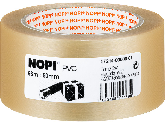 TESA NOPI PVC PAKET PACKBAND 57214-00000-01 66mx50mm transparent