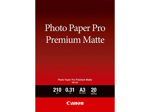 PM101 CANON PREMIUM FOTOPAPIER A3 8657B006 20Blatt 210gr matt
