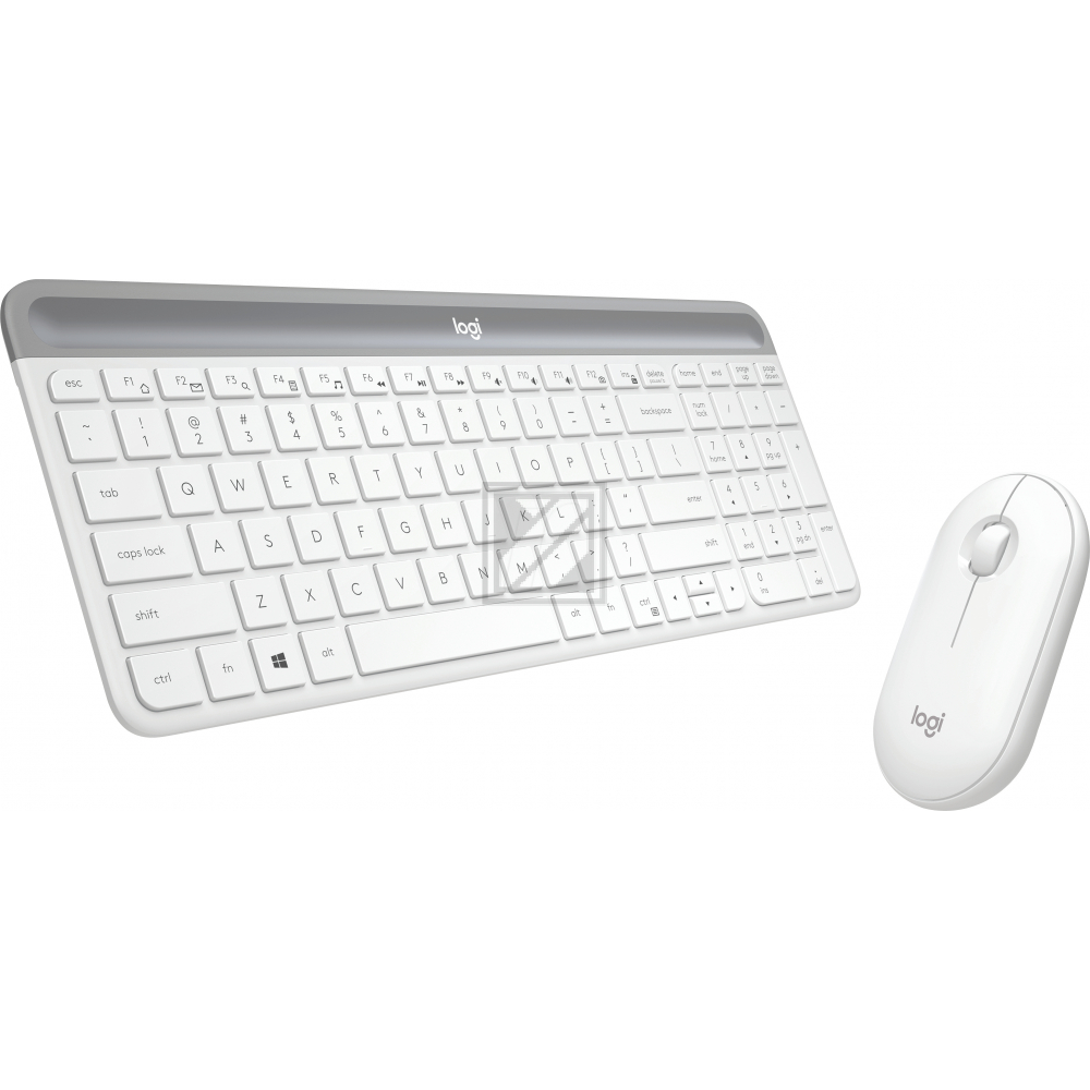 920-009189 LOGITECH MK470 Tastatur+Maus QWERTZ DE kabellos weiss