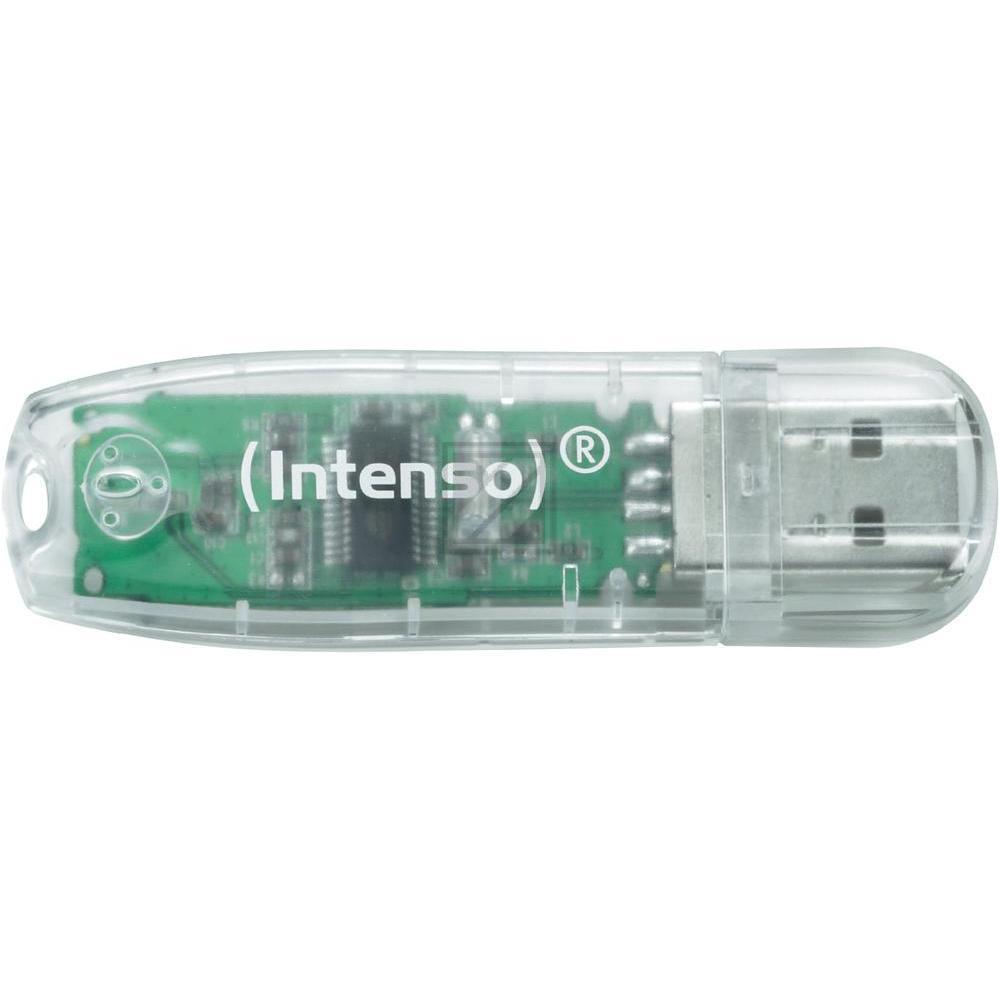 INTENSO RAINBOW LINE USB STICK 32GB 3502480 28MB/s USB 2.0 transparent