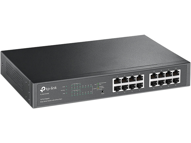 TP-LINK EASY SMART SWITCH 8PORT PoE+ TL-SG1016PE 8x10/100/1000MBs