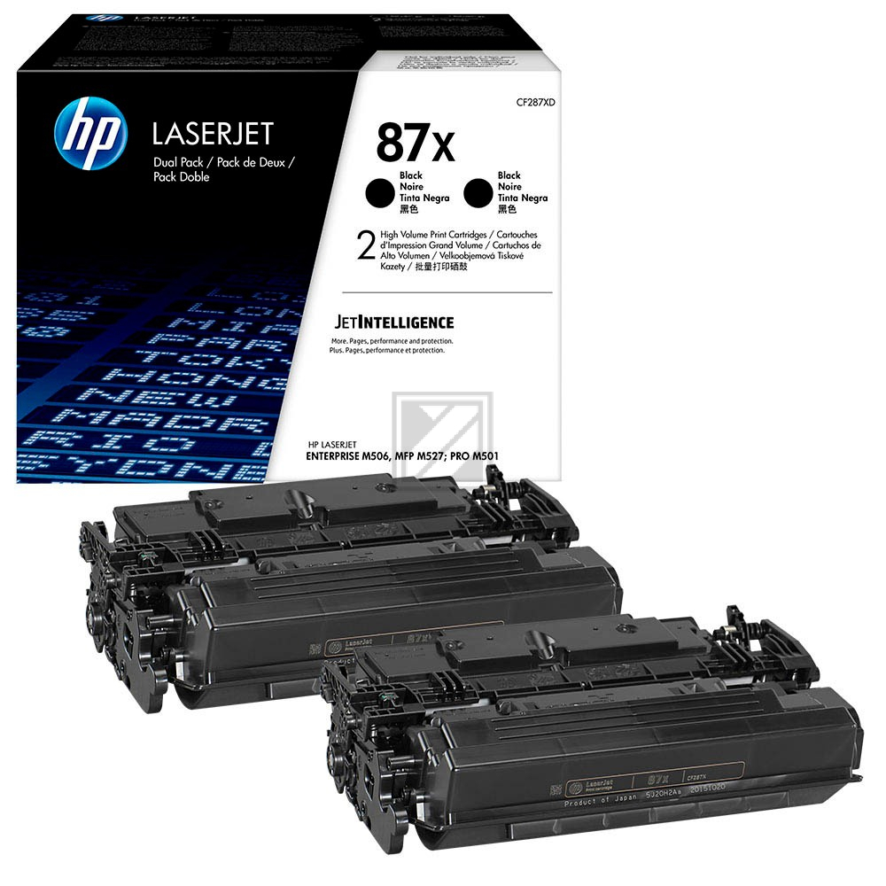 CF287XD HP 87X LJ Cartridge (2) black HC 2x18.000Seiten