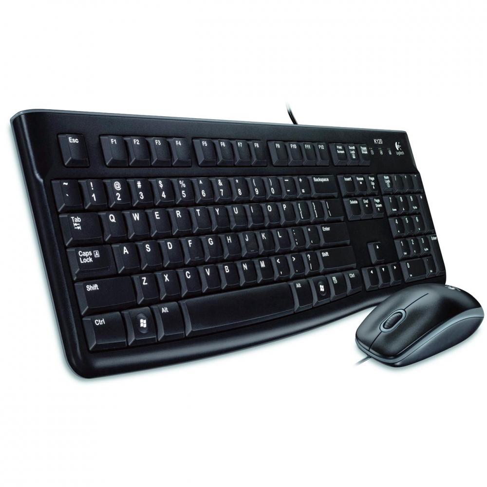 920-002540 LOGITECH MK120 Tastatur+Maus QWERTZ DE Kabel schwarz