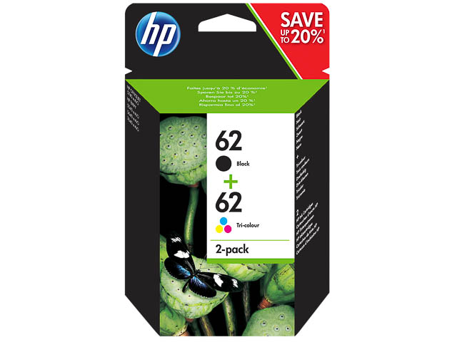 N9J71AE HP OJ5740 TINTE (2) BLACK+COLOR HP62 black + color