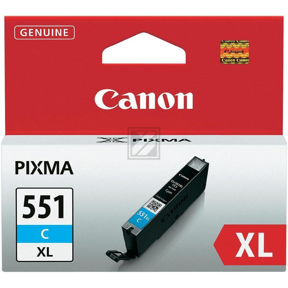 6444B001 CANON CLI551XLC Nr.551XL Pixma Tinte cyan HC 665Seiten 11ml