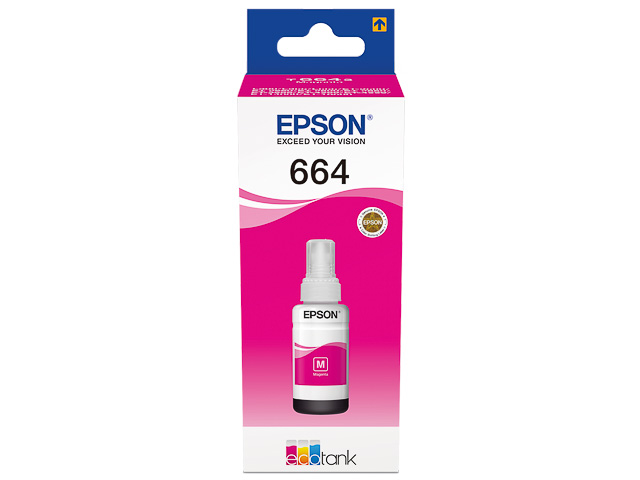 C13T664340 EPSON L355 TINTE MAGENTA 70ml 6500Seiten Flasche EcoTank 664