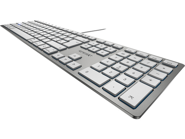 CHERRY KC6000SLIM MAC TASTATUR QWERTZ DE JK-1610DE-1 silber mit Kabel USB