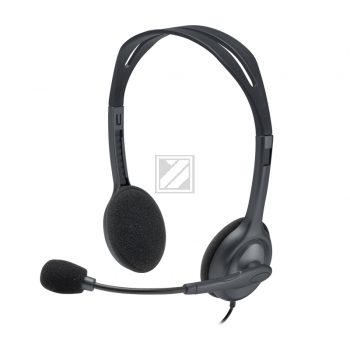 981-000593 LOGITECH H111 Headset Kabel Stereo on-ear 3,5mm Klinke schwarz