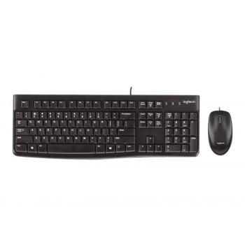 920-002563 LOGITECH MK120 Tastatur+Maus QWERTY US Kabel schwarz