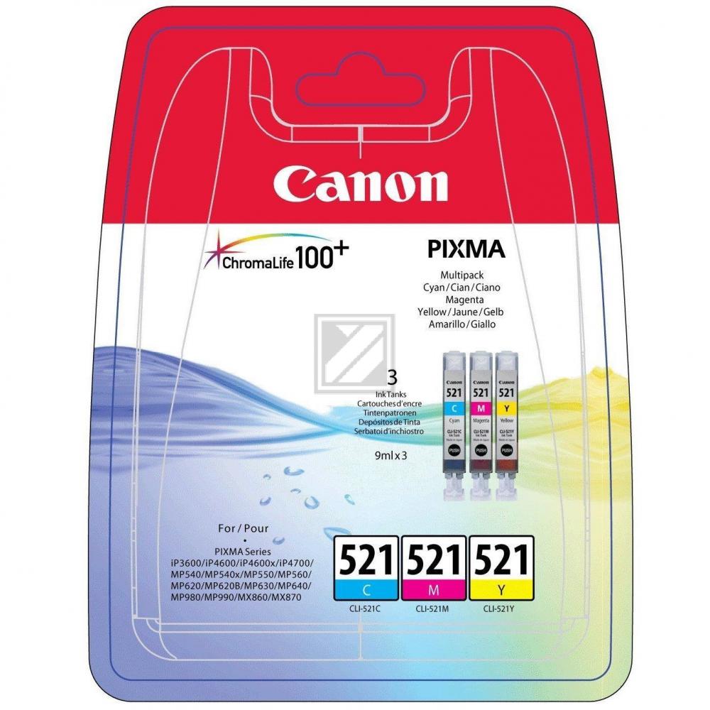 2934B010 CANON CLI521Z Nr.521 Pixma MP Tinte (3) cmy w/o SEC 3x440Blister