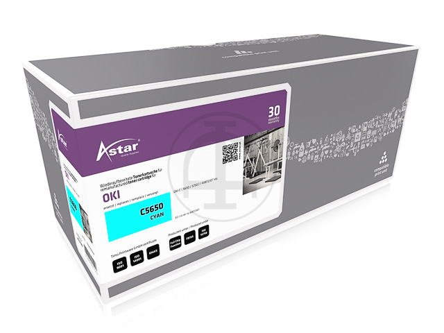 AS14307 ASTAR OKI C5650 TONER CYA 43872307 2000Seiten