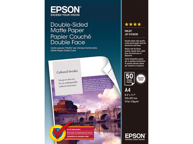 C13S041569 EPSON FOTOPAPIER A4 50Blatt 178gr beidseitig matt